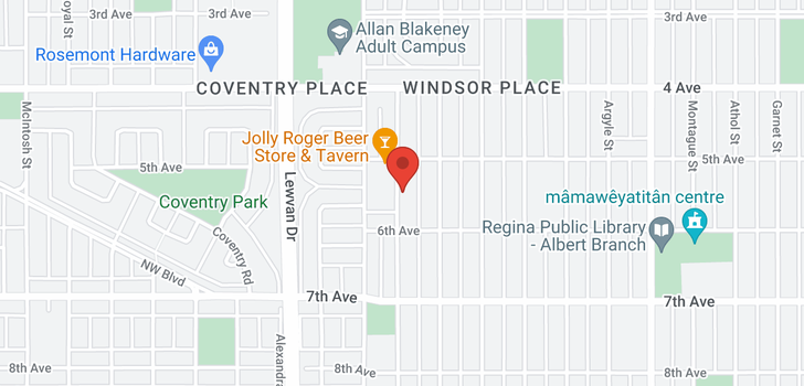 map of 1137 Wascana ST